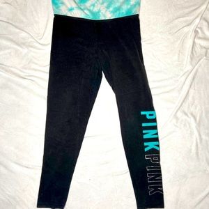 ✨NWOT✨💙PINK💙VICTORIA SECRET FULL-LEG YOGA PANTS